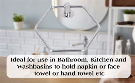 EASYHOME FURNISH Towel Rings Towel Holder Hand Towel Stand Cloth Hanger ...