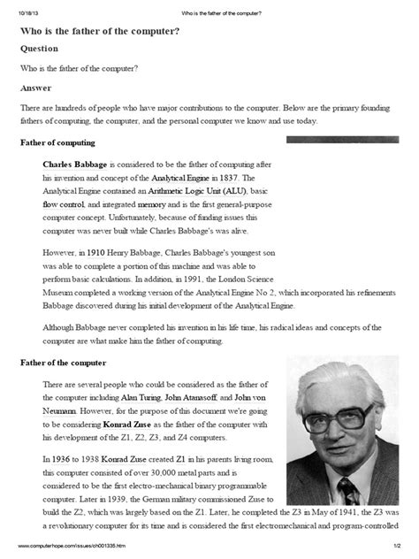 Image result for Father of Moderh Computer