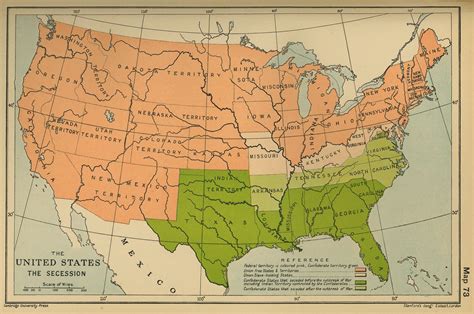 Map of the United States: The Secession