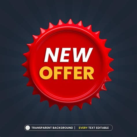 New offer ribbon promotion banner with editable text | Premium PSD