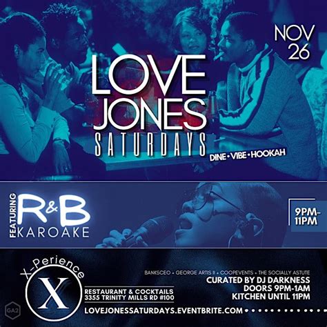 R&B Karaoke {LOVE JONES SATURDAYS} @ XPerience Restaurant & Cocktails ...