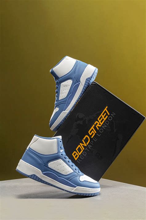 Men's Blue High-Top Sneakers | Redtape