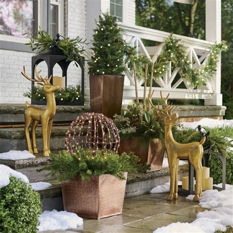 Holiday Glow Cordless Pathway Tree, Set of 2 | Grandin Road