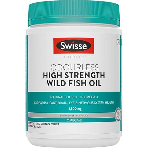 Swisse Fish Oil with 1500mg Omega 3 (Highest Concentrate In Single ...