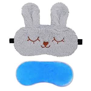 Buy Jenna Fur Bunny Ice Gel Sleepingeye Mask For Insomnia, Meditation ...