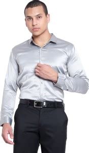 cvc Men Solid Formal Grey Shirt - Buy cvc Men Solid Formal Grey Shirt ...