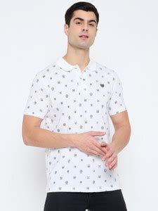 DUKE Printed Men Polo Neck White T-Shirt - Buy DUKE Printed Men Polo ...
