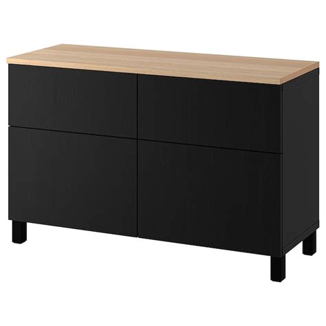 BESTÅ storage combination w doors/drawers, black-brown/Lappviken ...