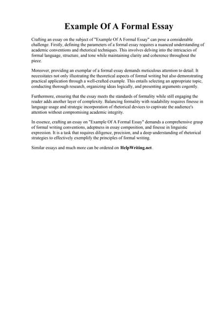 Formal Essay Example 的图像结果