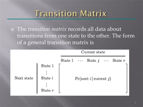 Image result for Transition Matrix Examples
