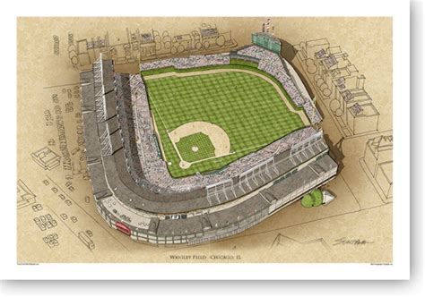 LA Wrigley Field - Los Angeles Angels Print - the Stadium Shoppe