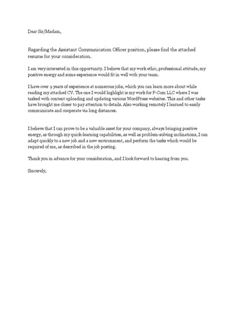 Image result for Assistant Communication Officer