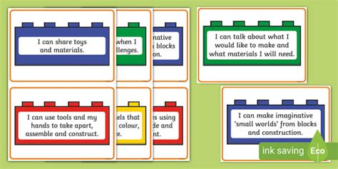 EYFS I Can Construction Area Continuous Provision Cards