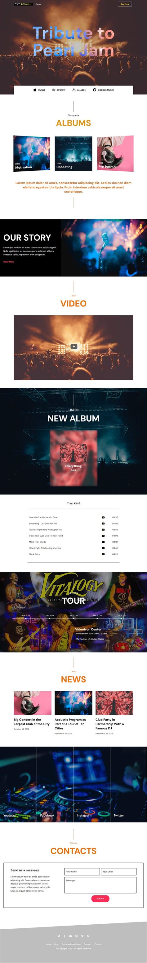Entry #63 by Almizan10 for Website pages layout and scheme for rock ...
