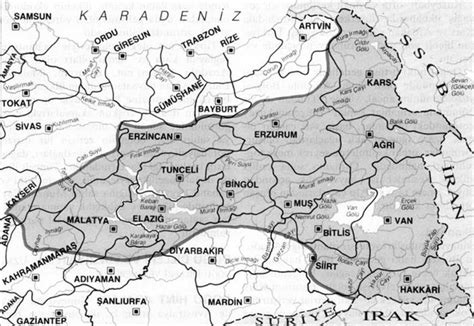 Doğu Anadolu Bölgesi Coğrafi Konumu