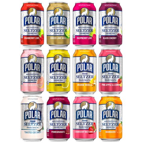 Amazon.com: Polar Seltzer Water, 12 Flavor Assorted, 12 fl oz cans, 12 ...