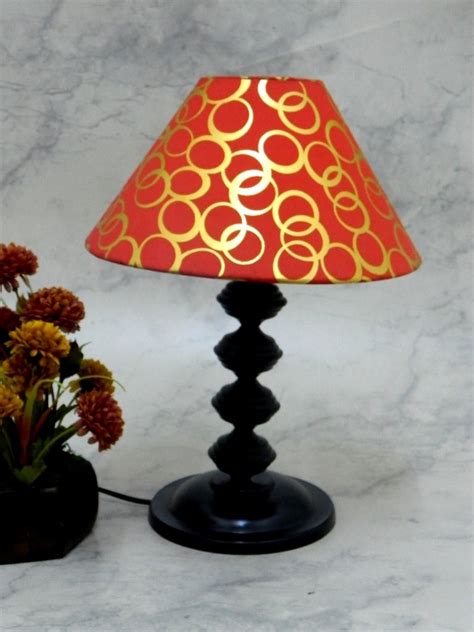Buy contemprary table lampwith red circle shade Online at Low Prices in ...