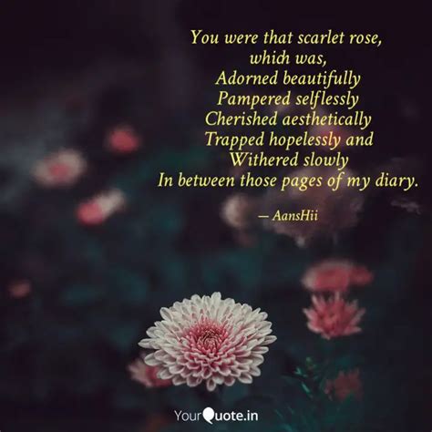 You were that scarlet ros... | Quotes & Writings by Himanshi Dora ...