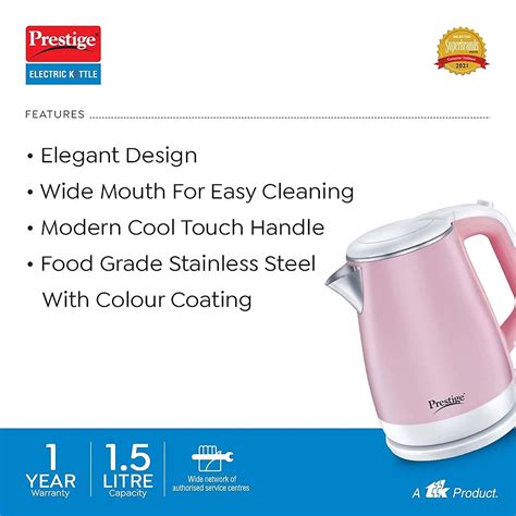 Prestige Electric Kettle PKPC 1.5 Ltr | Pink | 1500 Watt | With ...