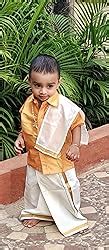 AMIRTHA FASHION Unisex Cotton Silk Boys Traditional Dhoti & Shirts Set ...