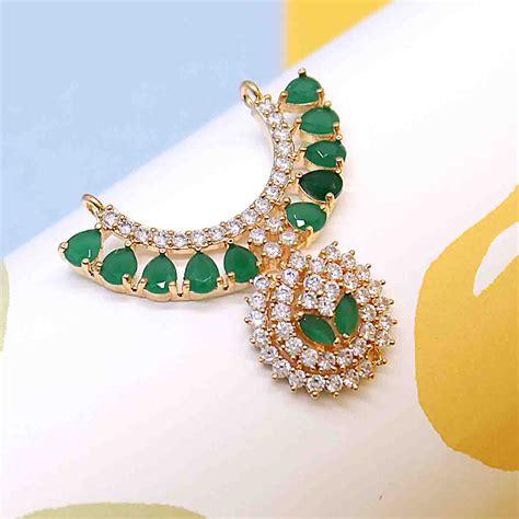 Heavy Green AD Stone Decorated Haar For Laddu Gopal Ji (Upto 6 number ...