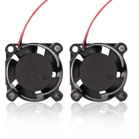 LASUS 2 Pieces 25mm X 25 X 10 Brushless Cooling Fan, 12V, 0.72W ...