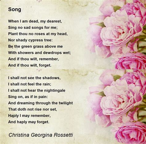 Song Poem by Christina Georgina Rossetti - Poem Hunter