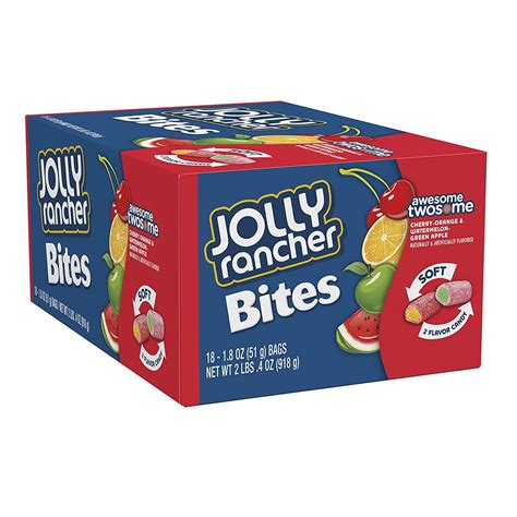 JOLLY RANCHER Chewy Candy Bites, Cherry, Orange, Watermelon, Green ...
