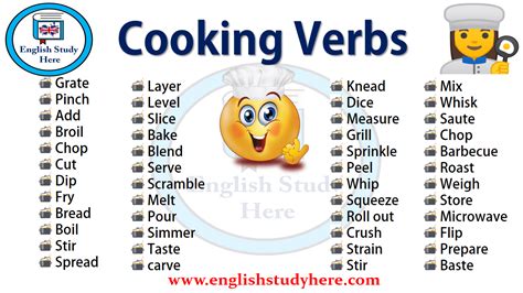 Image result for English Cooking Verbs Examples