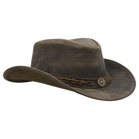 SideWinder Cowboy Hat Durable Jungle Grain Leather Unisex Adult for Men ...