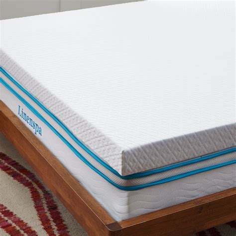 Linenspa Topper Matrimoniale, alto 10 cm | Correttore materasso in Memory Foam con Gel e fodera ...