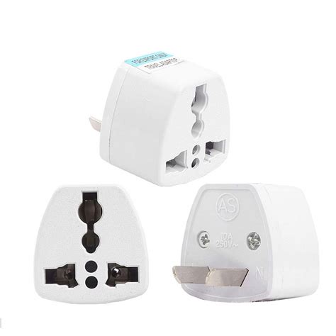 Hi-Plasst India to Australia Plug Adapter (Pack of 2) Type-I Universal ...