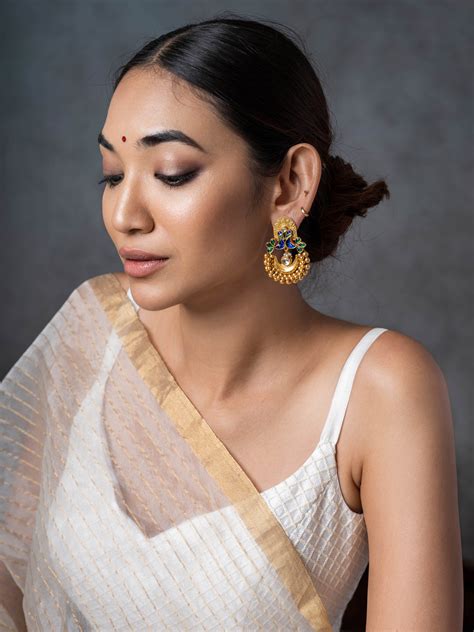 Traditional Gold Plated Peacock Silver Earring – Studio Gulabi