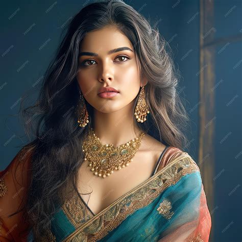 Premium Photo | Beautiful gorgeous Indian Woman wearing Indian ...