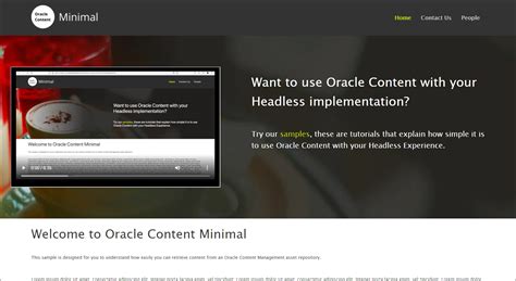 Uso de activos de Video Plus en Vue con Oracle Content Management