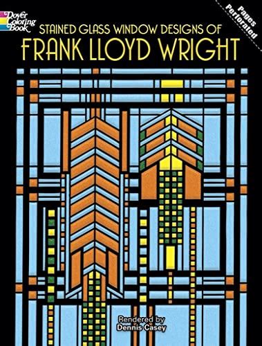 Buy Stained Glass Window Designs of Frank Lloyd Wright Coloring Book ...
