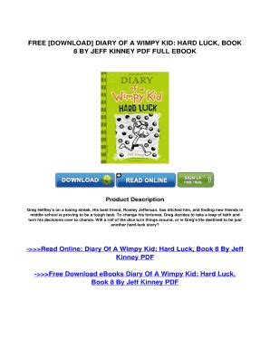 Fillable Online FREE DOWNLOAD DIARY OF A WIMPY KID. DIARY OF A WIMPY ...