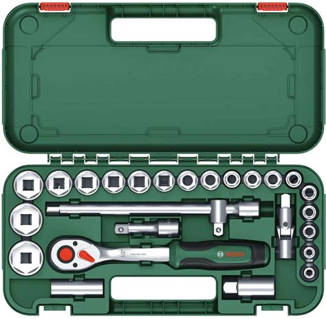 BOSCH 1/2" Drive Ratchet Set 25-Piece High Torque 768Nm Complete Socket ...