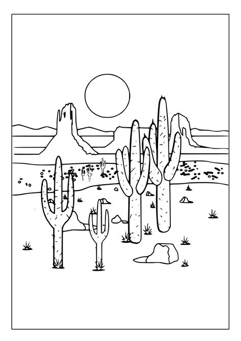 Desert Coloring Pages For Kids