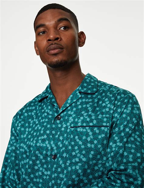 Buy Pure Cotton Floral Pyjama Set at Marks & Spencer