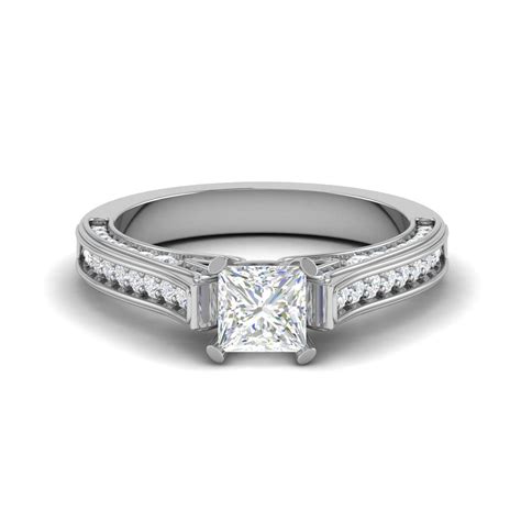 Jewelove™ Rings I VS / Women's Band only 0.30 cts. Princess Cut Diamond ...