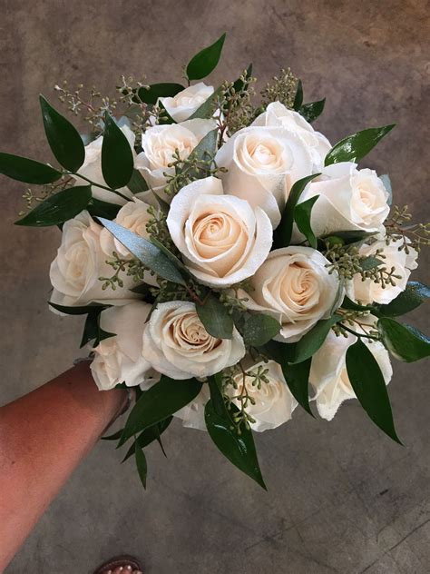 Pin by Betsy Vornholt on WEDDING | White rose wedding bouquet, White ...