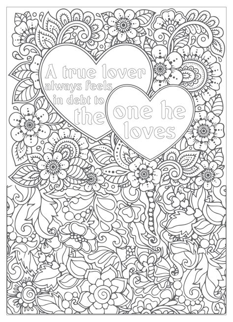 Love Coloring Pages For Adults