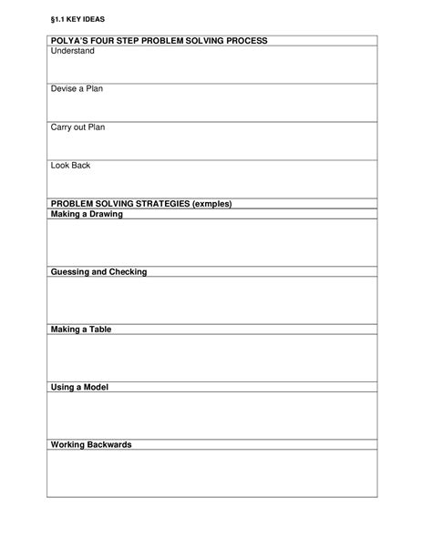 Image result for Four-Step Problem Solving Process Math