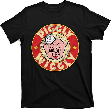 Dodovu Piggly Wiggly Vintage Retro T-Shirt Black, X-Small-3X-Large ...