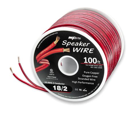 High Performance 18 Gauge Speaker Wire, Oxygen Free Pure Copper - UL ...