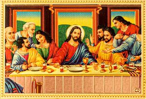 HAWAI Last Supper Frame High Quality Printing Gold Plated Religious ...