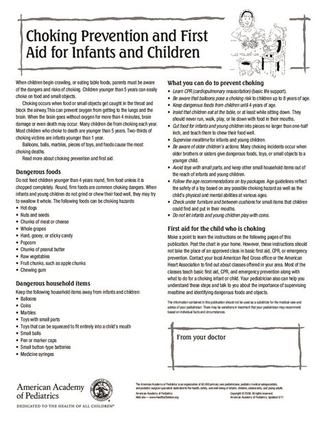 Free First Aid Choking & CPR For Children Or Infants Labor Law Poster 2021