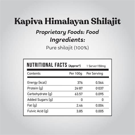 KAPIVA HIMALAYAN SHILAJIT RESIN (20g) - NutraC - Health & Nutrition Store