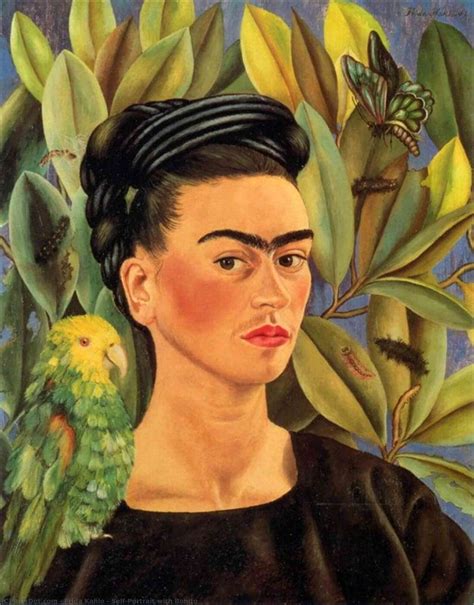 Frida-kahlo-self-portrait-with-bonito - Cadeira Voadora